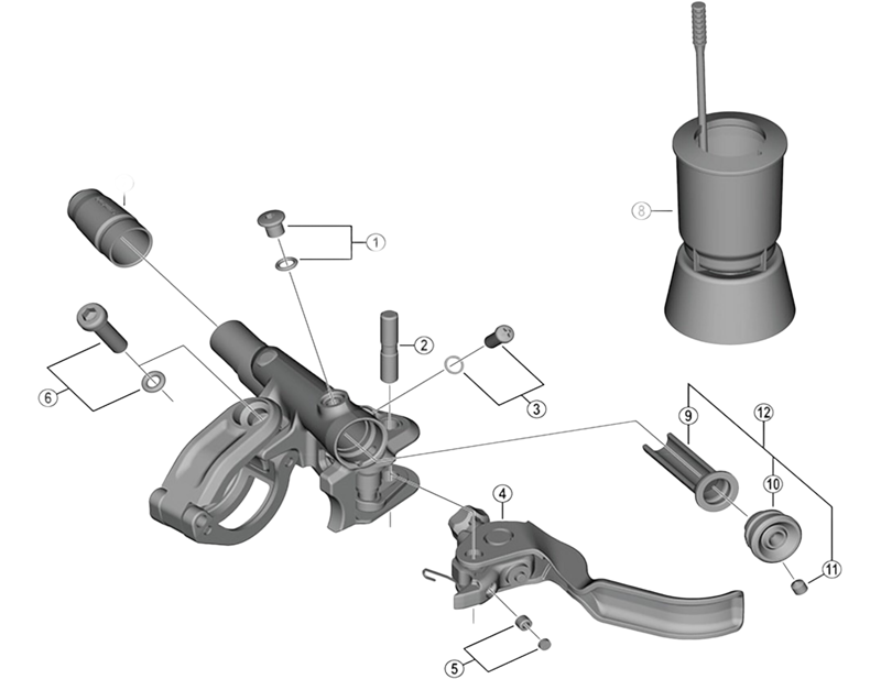 Balfes Bikes Shimano BL-M8100 xt brake clamp bolt and O-Ring | Free postage over £30, £10 off first order, price match & 0% finance.
