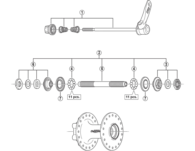 Balfes Bikes Shimano HB-M525-A left hand lock nut unit | Free postage over £30, £10 off first order, price match & 0% finance.