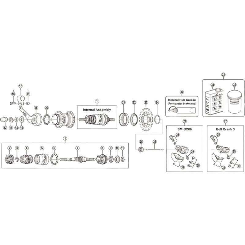 Balfes Bikes Shimano SHimano SG-3C41DX brake arm unit | Free postage over £30, £10 off first order, price match & 0% finance.