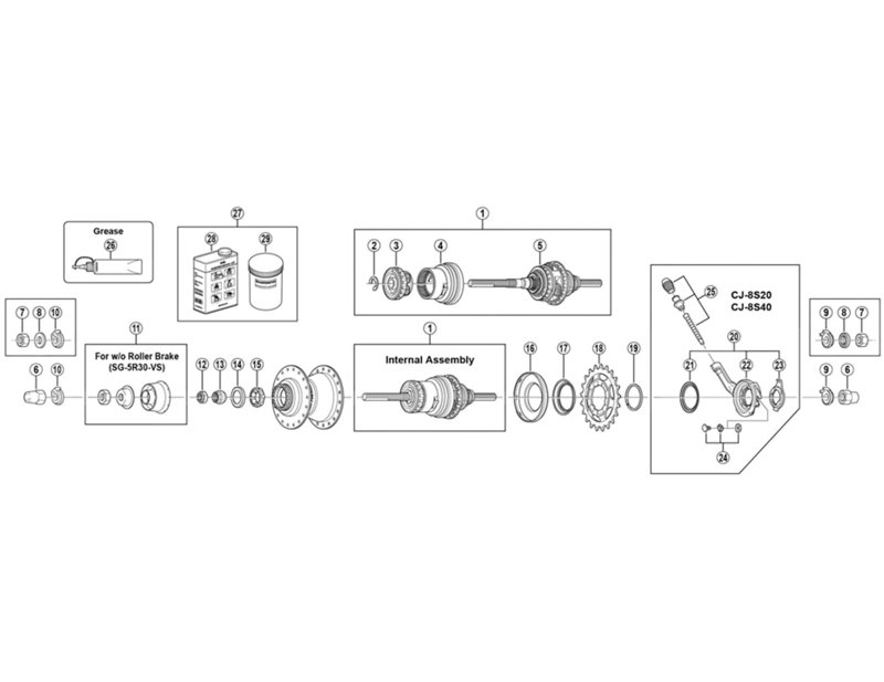 Balfes Bikes Shimano SHimano SG-5R35 hub right hand dust cap D | Free postage over £30, £10 off first order, price match & 0% finance.