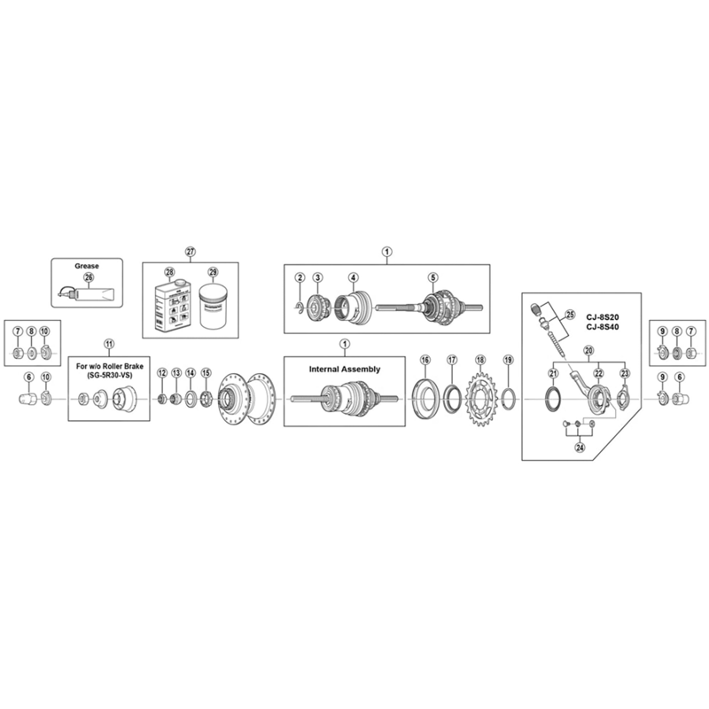 Balfes Bikes Shimano SHimano SG-5R35 hub right hand dust cap D | Free postage over £30, £10 off first order, price match & 0% finance.