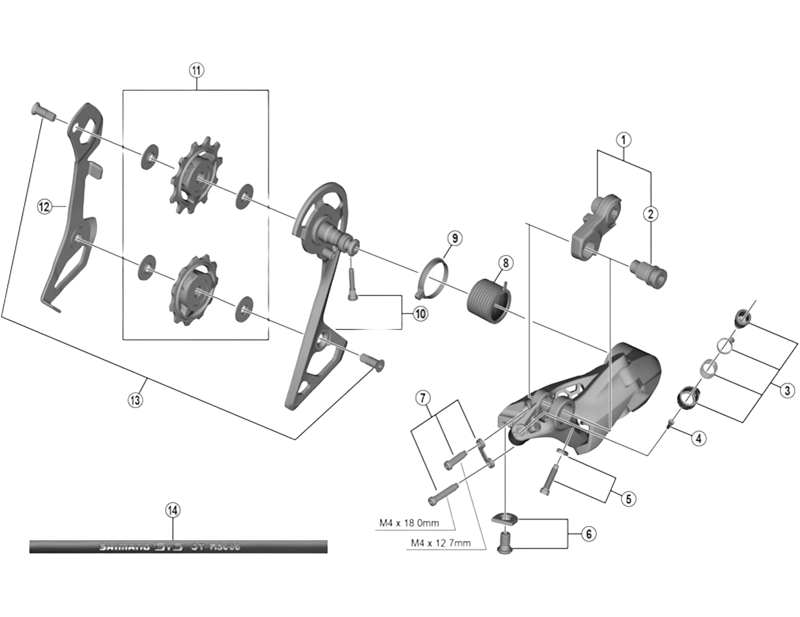 Balfes Bikes Shimano RD-R8000 ultegra rear mech outer plate and fixing bolt - SS type | Free postage over £30, £10 off first order, price match & 0% finance.