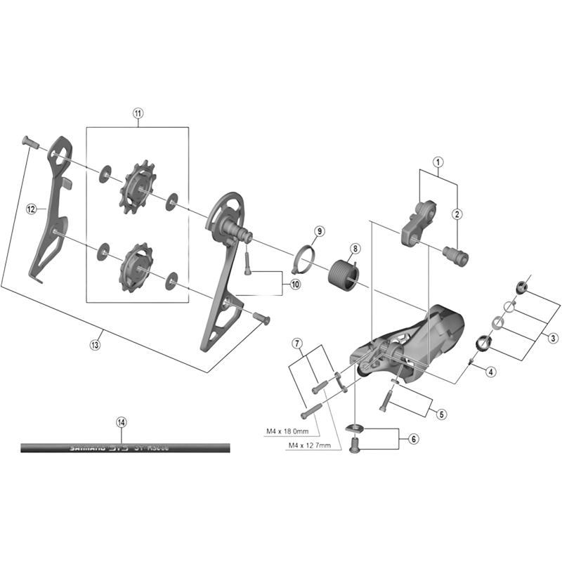 Balfes Bikes Shimano RD-R8000 ultegra rear mech outer plate and fixing bolt - SS type | Free postage over £30, £10 off first order, price match & 0% finance.