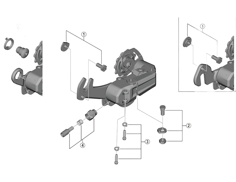 Balfes Bikes Shimano RD-TZ500 rear mech cable adjusting bolt unit | Free postage over £30, £10 off first order, price match & 0% finance.