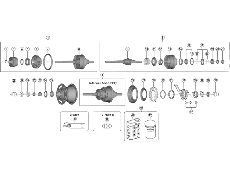 Balfes Bikes Shimano SG-3R75-B hub Internal assembly - 174 mm | Free postage over £30, £10 off first order, price match & 0% finance.