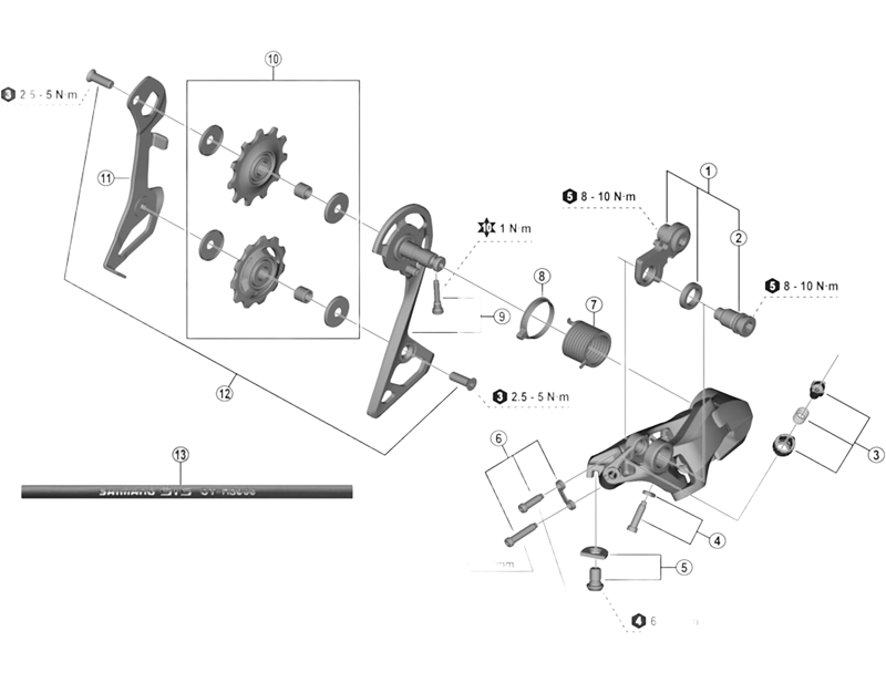 Balfes Bikes Shimano RD-R7000 105 rear mech inner plate - GS | Free postage over £30, £10 off first order, price match & 0% finance.