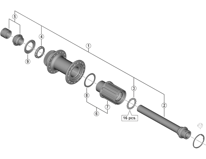 Balfes Bikes Shimano FH-R7070 105 left hand lock nut and cone with dust cover | Free postage over £30, £10 off first order, price match & 0% finance.