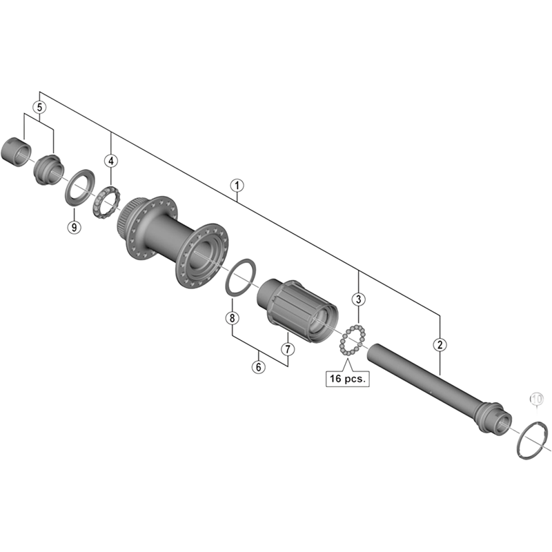 Balfes Bikes Shimano FH-R7070 105 left hand lock nut and cone with dust cover | Free postage over £30, £10 off first order, price match & 0% finance.