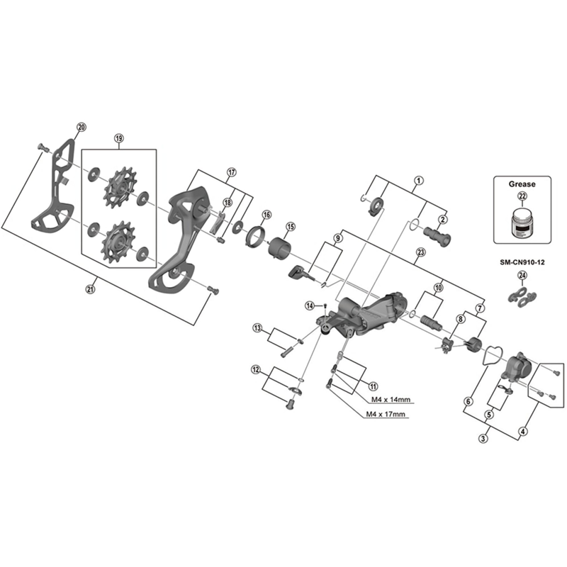 Balfes Bikes Shimano RD-M9100 XTR outer plate assembly - GS | Free postage over £30, £10 off first order, price match & 0% finance.