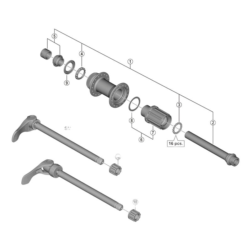 Balfes Bikes Shimano FH-MT400 Alivio complete hub axle - 142 mm | Free postage over £30, £10 off first order, price match & 0% finance.