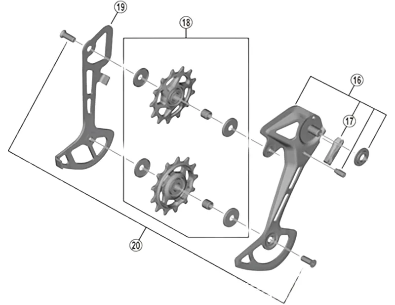 Balfes Bikes Shimano RD-M7100 Rear Derailleur Inner Plate in Silver | Free postage over £30, £10 off first order, price match & 0% finance.
