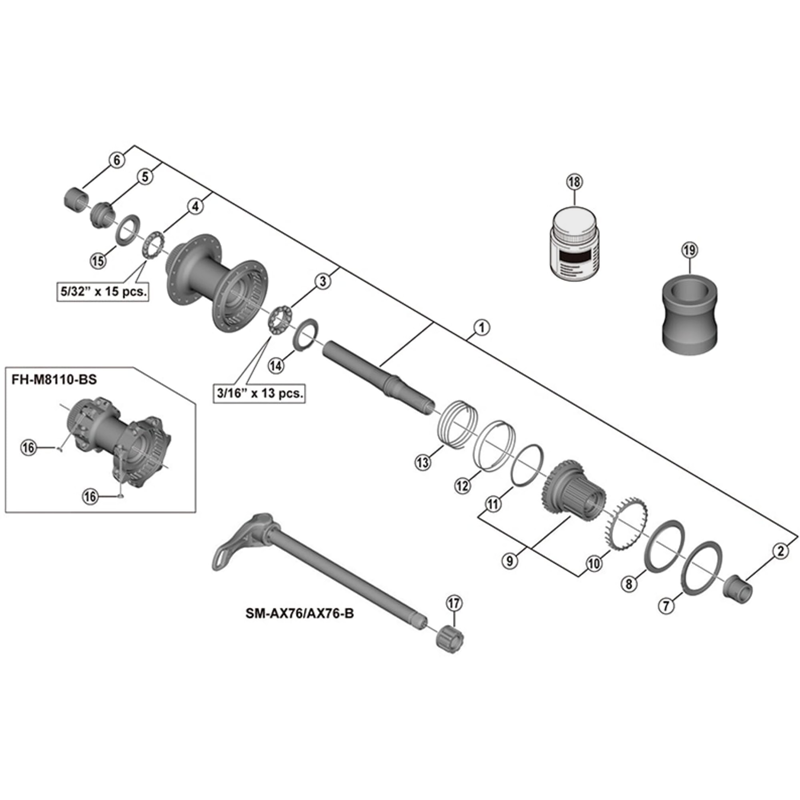 Balfes Bikes Shimano FH-M8110 XT left hand lock nut | Free postage over £30, £10 off first order, price match & 0% finance.