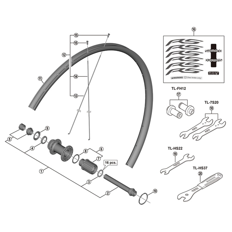 Balfes Bikes Shimano FH-RS470 Tiagra left hand lock nut and cone with dust cover | Free postage over £30, £10 off first order, price match & 0% finance.
