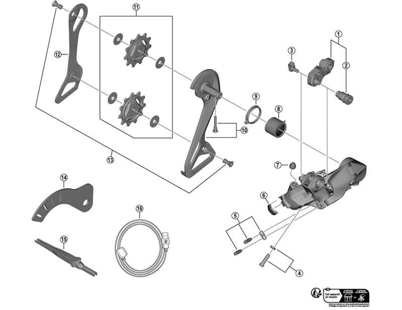 Balfes Bikes Shimano RD-R9250 Dura Ace stroke adjusting screws and plate | Free postage over £30, £10 off first order, price match & 0% finance.