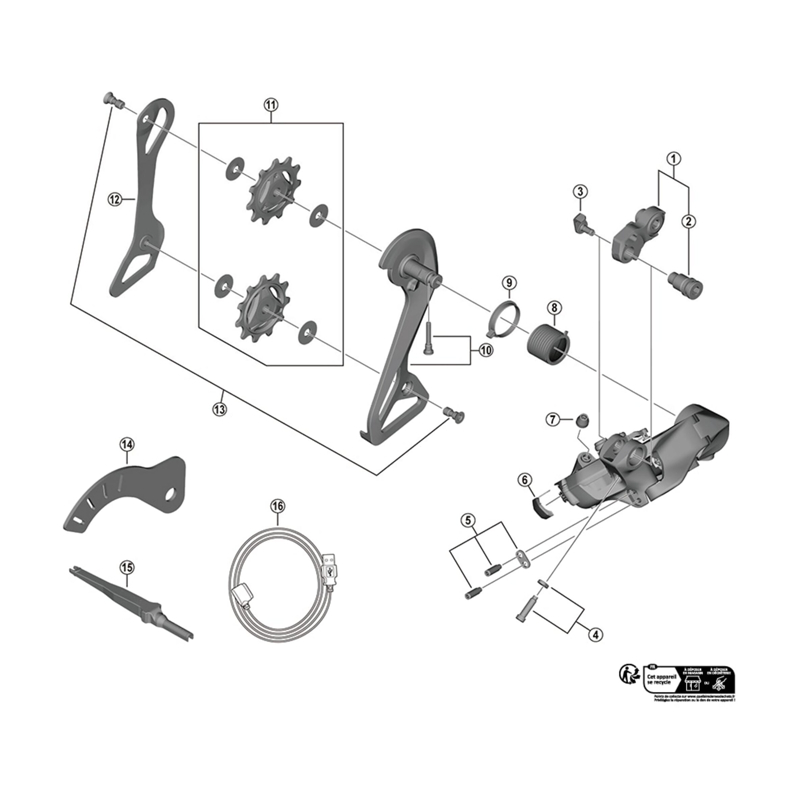 Balfes Bikes Shimano RD-R9250 Dura Ace stroke adjusting screws and plate | Free postage over £30, £10 off first order, price match & 0% finance.