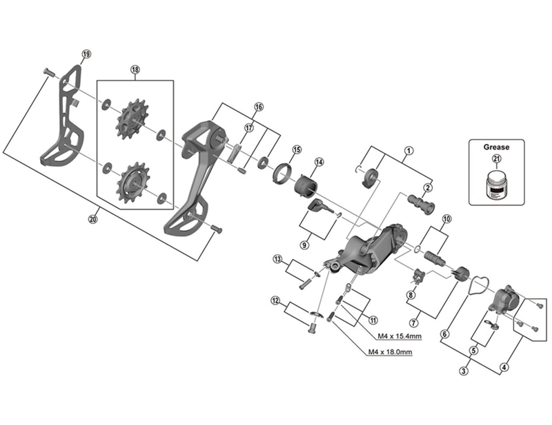 Balfes Bikes Shimano RD-M5130-GS deore outer plate assembly - GS | Free postage over £30, £10 off first order, price match & 0% finance.