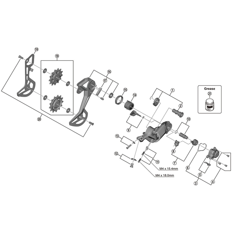 Balfes Bikes Shimano RD-M5130-GS deore outer plate assembly - GS | Free postage over £30, £10 off first order, price match & 0% finance.