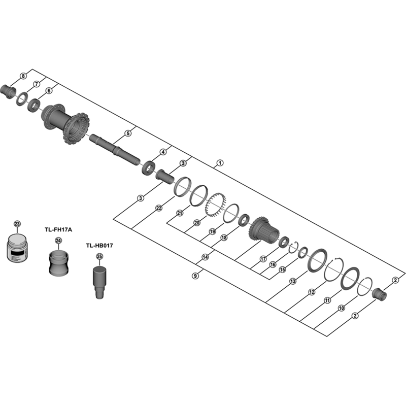 Balfes Bikes Shimano WH-M9220-TL-R12-B29 complete hub axle | Free postage over £30, £10 off first order, price match & 0% finance.