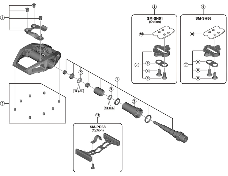 Balfes Bikes Shimano PD-T400 body cover and fixing bolts - right | Free postage over £30, £10 off first order, price match & 0% finance.