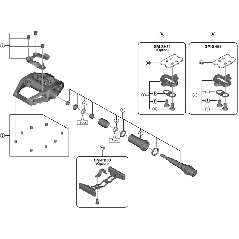 Balfes Bikes Shimano PD-T400 body cover and fixing bolts - right | Free postage over £30, £10 off first order, price match & 0% finance.