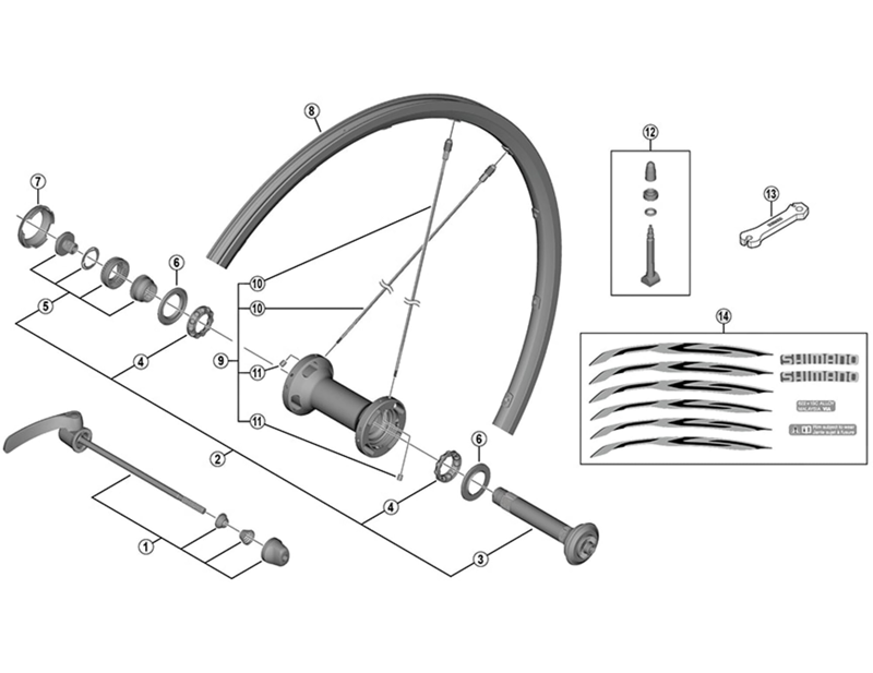Balfes Bikes Shimano WH-RS21-CL-F complete hub axle - 108 mm | Free postage over £30, £10 off first order, price match & 0% finance.