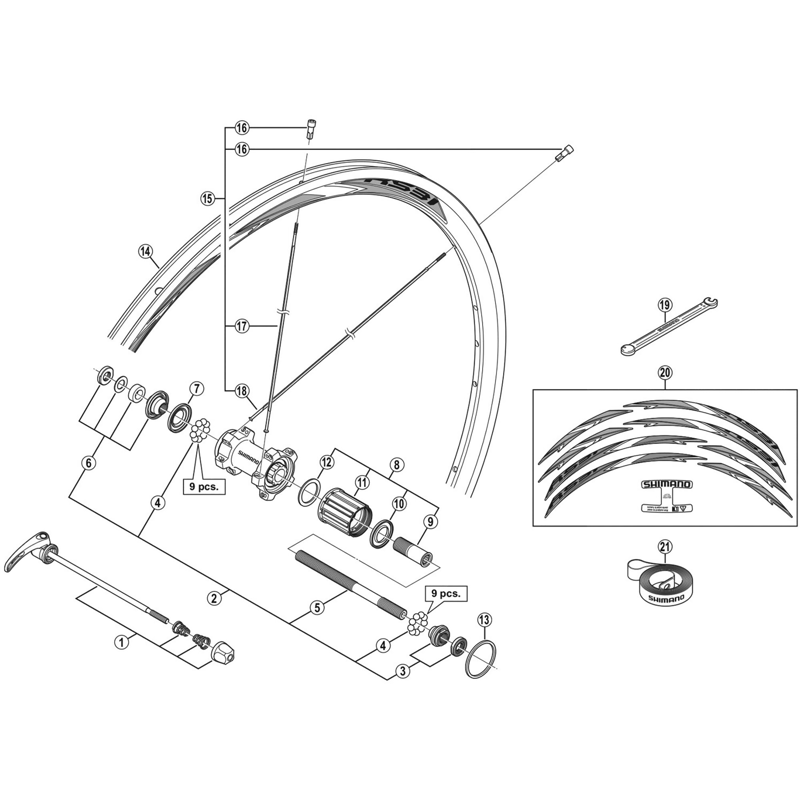 Balfes Bikes Shimano WH-RS31-R left hand spoke - 299 mm | Free postage over £30, £10 off first order, price match & 0% finance.