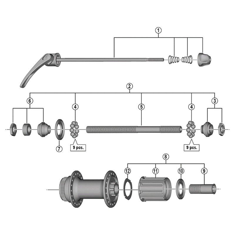 Balfes Bikes Shimano WH-T565-A right hand lock nut unit | Free postage over £30, £10 off first order, price match & 0% finance.