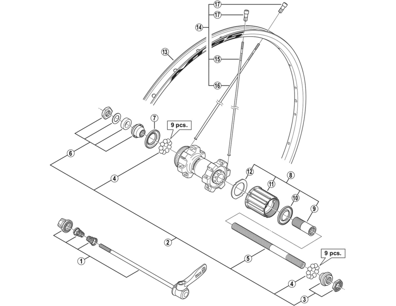 Balfes Bikes Shimano WH-MT55-29 spoke - 303 mm | Free postage over £30, £10 off first order, price match & 0% finance.