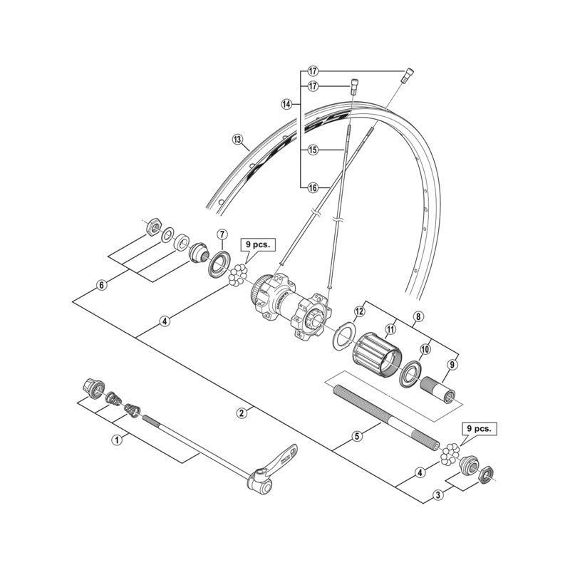 Balfes Bikes Shimano WH-MT55-29 spoke - 303 mm | Free postage over £30, £10 off first order, price match & 0% finance.