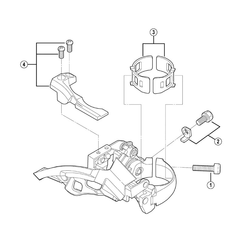 Balfes Bikes Shimano FD-T780 stroke adjust screws and plate - M4 x 8.5 mm | Free postage over £30, £10 off first order, price match & 0% finance.