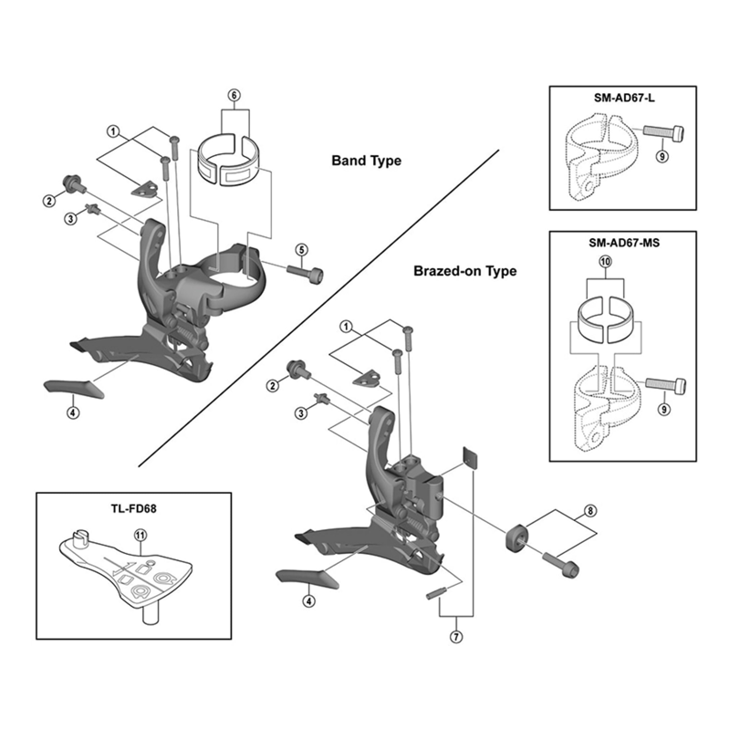 Balfes Bikes Shimano Ultegra FD-6800 clamp band adapter unit for 28.6 mm | Free postage over £30, £10 off first order, price match & 0% finance.