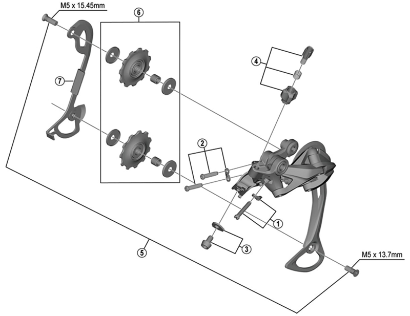 Balfes Bikes Shimano Alivio RD-M4000 pulley bolt set | Free postage over £30, £10 off first order, price match & 0% finance.