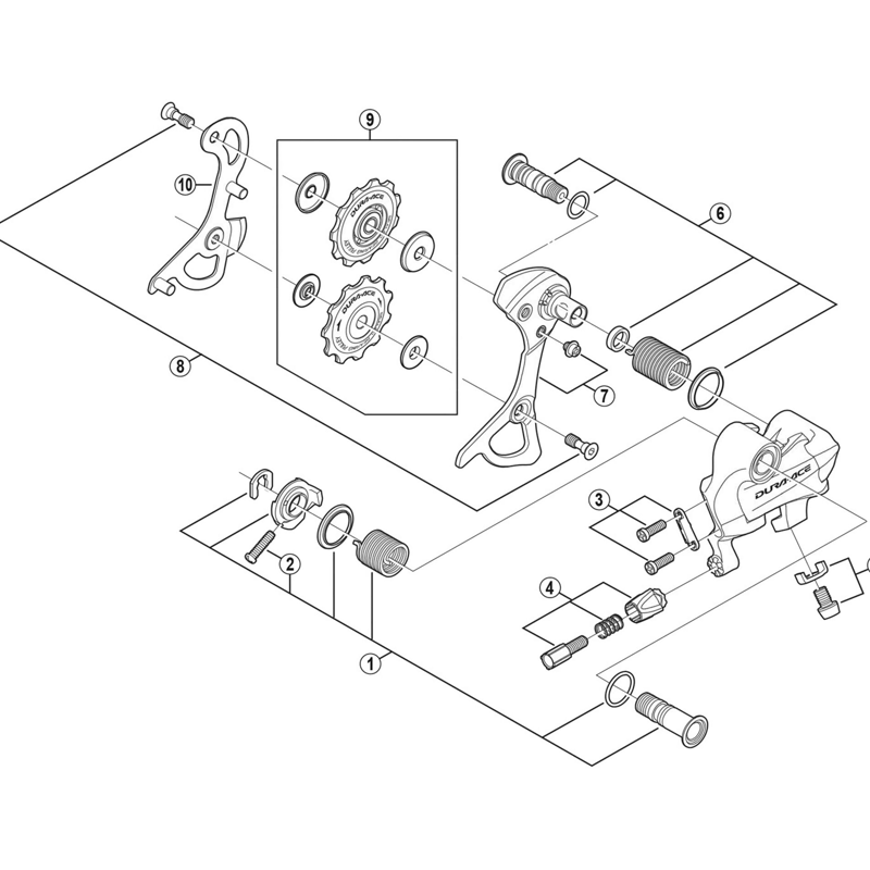 Balfes Bikes Shimano Dura Ace RD-7900 plate axle assembly | Free postage over £30, £10 off first order, price match & 0% finance.