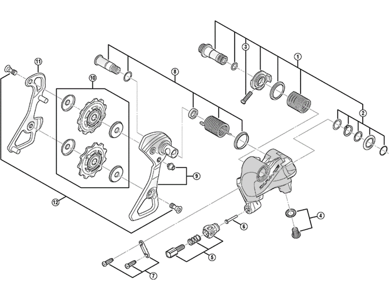 Balfes Bikes Shimano SHimano Dura Ace RD-9000 plate axle assembly | Free postage over £30, £10 off first order, price match & 0% finance.