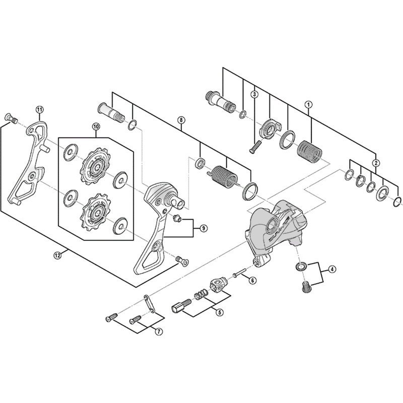 Balfes Bikes Shimano SHimano Dura Ace RD-9000 plate axle assembly | Free postage over £30, £10 off first order, price match & 0% finance.
