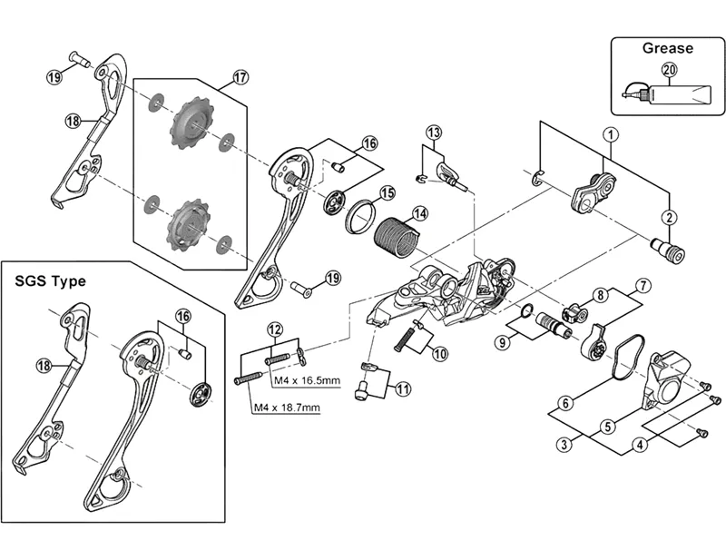 Balfes Bikes Shimano RDM786 SGS rear mech Outer Plate Assembly | Free postage over £30, £10 off first order, price match & 0% finance.