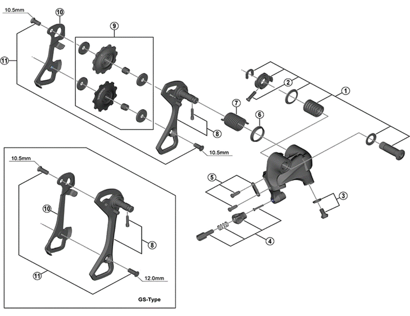 Balfes Bikes Shimano 105 RD-5800 B-axle assembly | Free postage over £30, £10 off first order, price match & 0% finance.