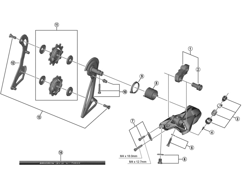 Balfes Bikes Shimano dura ace RD-R9100 stroke adjusting screws and plate | Free postage over £30, £10 off first order, price match & 0% finance.