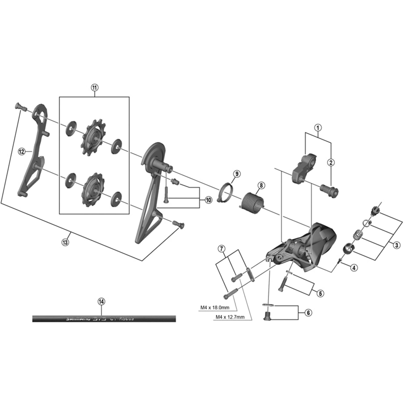 Balfes Bikes Shimano dura ace RD-R9100 outer plate and plate stopper pin | Free postage over £30, £10 off first order, price match & 0% finance.