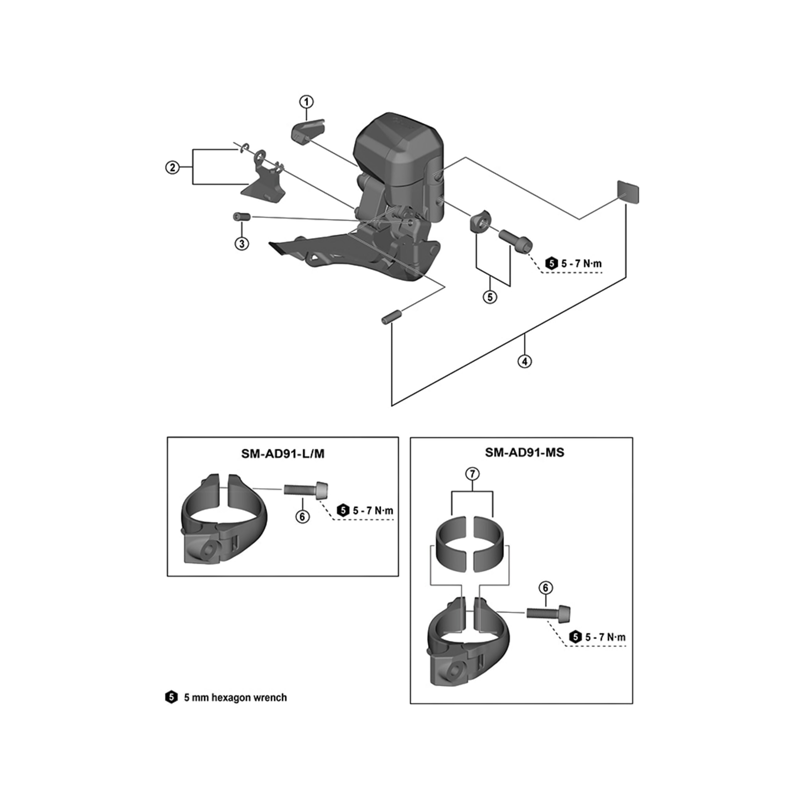 Balfes Bikes Shimano dura ace FD-R9100 clamp bolt - M5 x 17 mm | Free postage over £30, £10 off first order, price match & 0% finance.