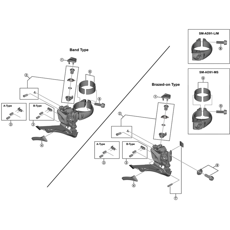 Balfes Bikes Shimano Dura Ace FD-R9100 adjust bolts and plate - B-type flat | Free postage over £30, £10 off first order, price match & 0% finance.