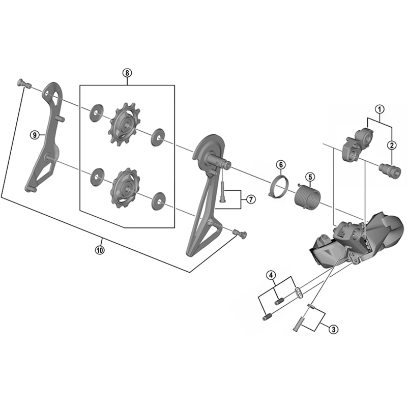 Balfes Bikes Shimano SHimano Dura Ace RD-R9150 stroke adjusting bolts and plate | Free postage over £30, £10 off first order, price match & 0% finance.