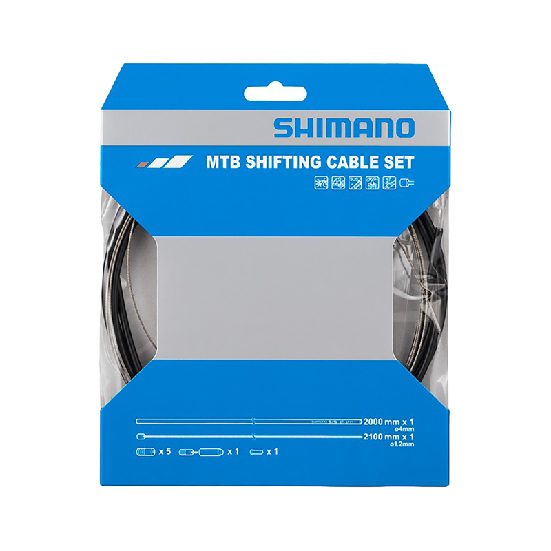 Balfes Bikes Shimano MTB rear gear cable set in black - stainless steel inner | Free postage over £30, £10 off first order, price match & 0% finance.