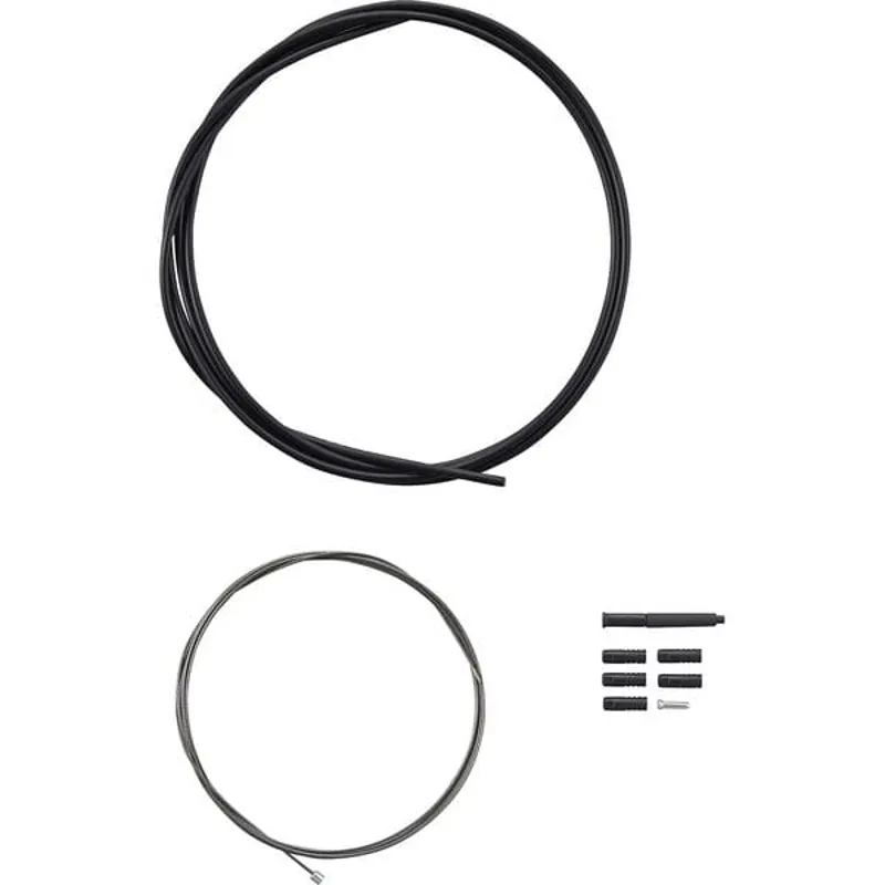 Shimano MTB rear gear cable set in black - stainless steel inner-1