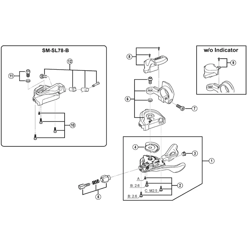 Shimano XT SL-M780 base cover fixing screw unit-1