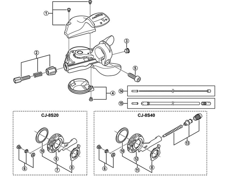 Balfes Bikes Shimano Nexus SL-5S50 main lever cover and fixing screw | Free postage over £30, £10 off first order, price match & 0% finance.