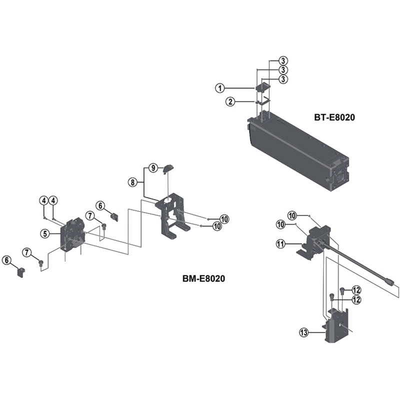 Balfes Bikes Shimano BM-E8020 connector assembly - 250 mm | Free postage over £30, £10 off first order, price match & 0% finance.