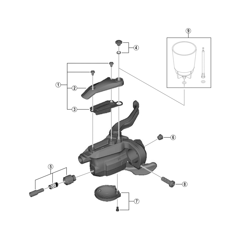 Balfes Bikes Shimano Alivio ST-M4050 left hand lid unit | Free postage over £30, £10 off first order, price match & 0% finance.