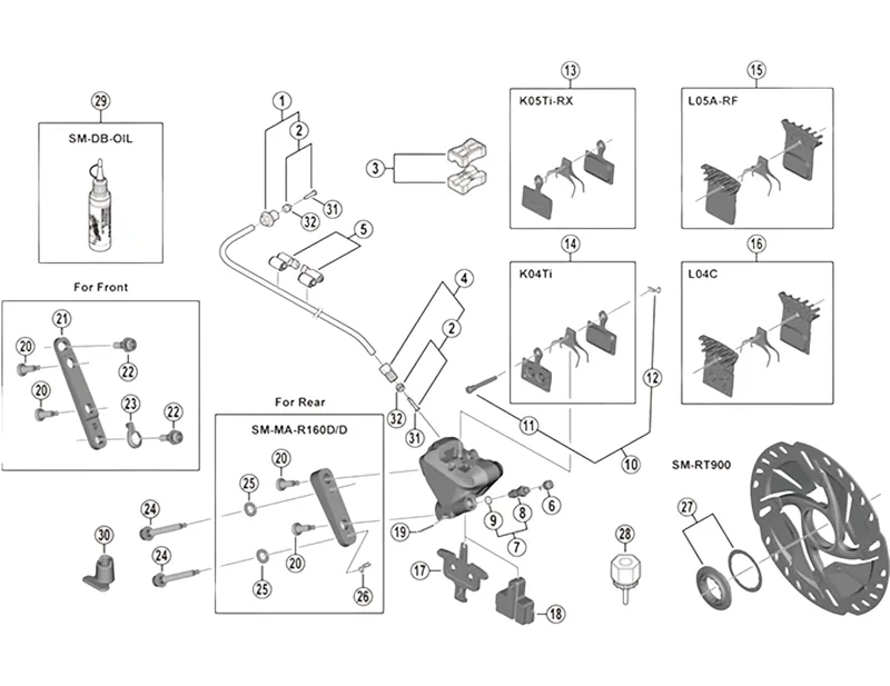 Balfes Bikes Shimano shimano BRR9170 Calliper Fixing Bolt C For 25mm rear mount | Free postage over £30, £10 off first order, price match & 0% finance.
