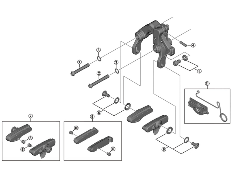 Balfes Bikes Shimano BR-8010-R cable fixing bolt and plate | Free postage over £30, £10 off first order, price match & 0% finance.
